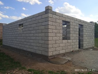 Стеновой блок с лицевым фактурным слоем