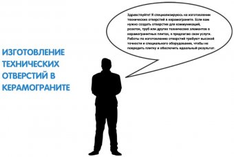 Изготовление технических отверстий в керамограните